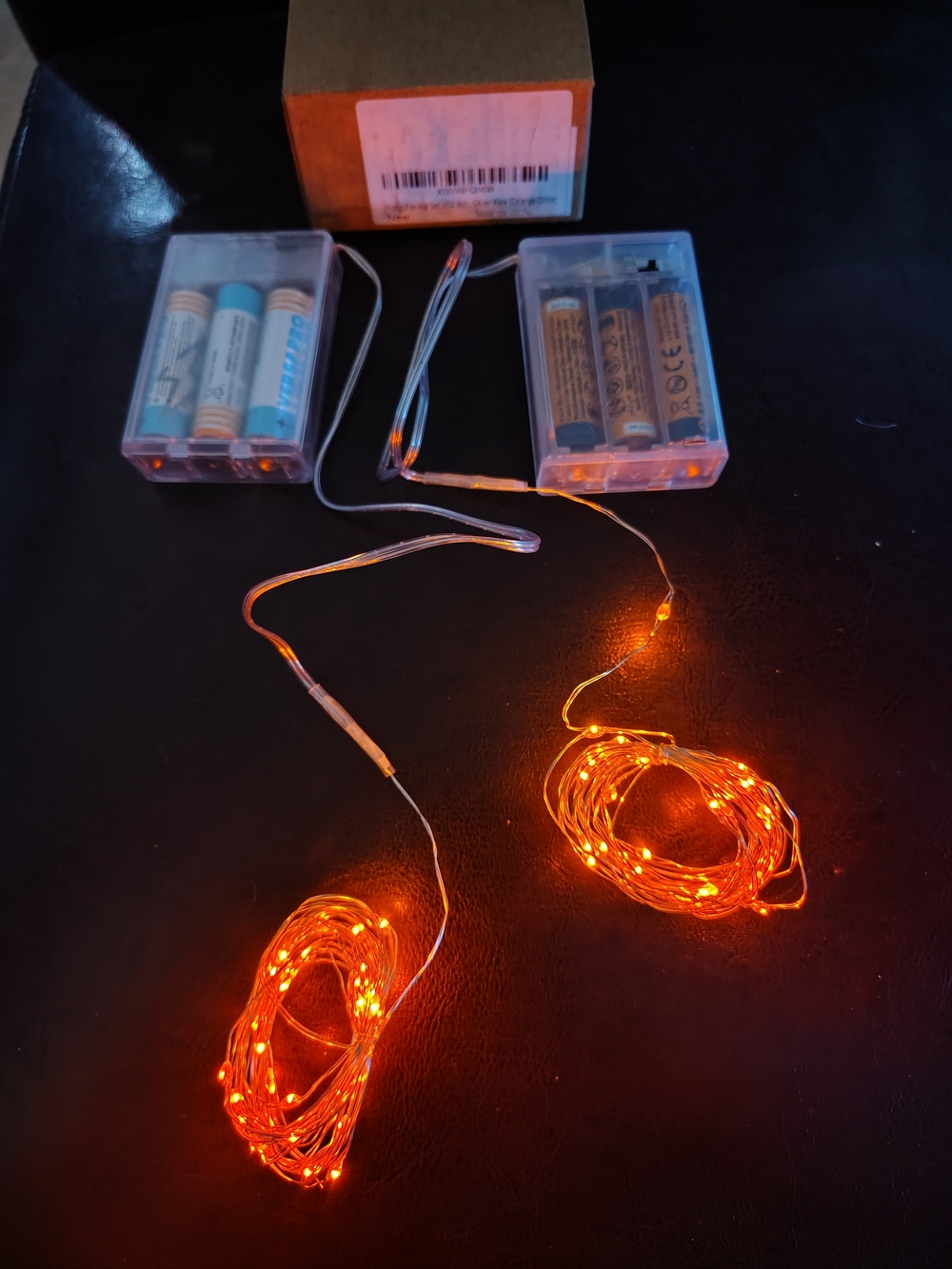 🎃 NIB 2-Pack Halloween Orange LED Fairy Lights 🎃
